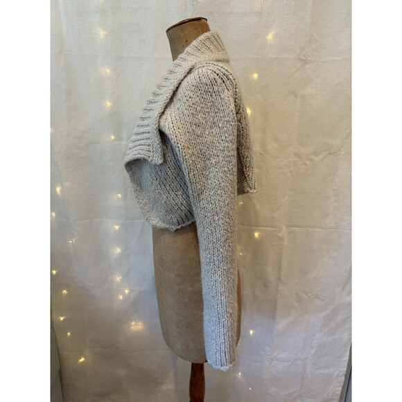 Free People Cream Wool Blend Cropped Cardigan (S) - Picture 3 of 6